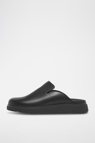 Sabots plateformes en cuir Microwobbleboard - Noir