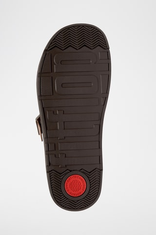 Sabots plateformes fourrés en cuir Microwobbleboard - Marron