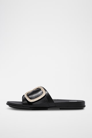 Mules en cuir - Noir