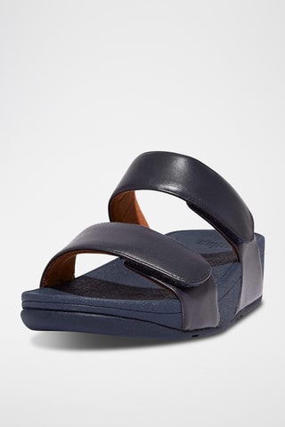 Mules en cuir Lulu - Bleu marine