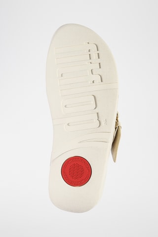 Mules compensées en cuir Microwobbleboard - Beige
