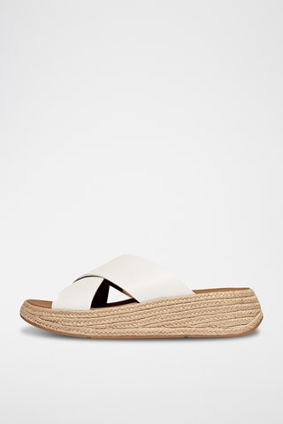 Mules plateformes en cuir Microwobbleboard - Blanc