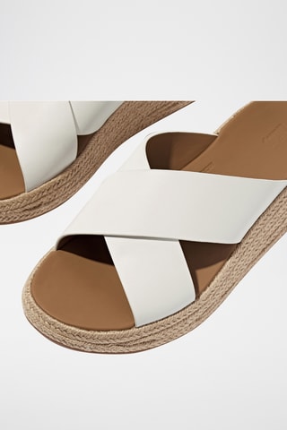 Mules plateformes en cuir Microwobbleboard - Blanc