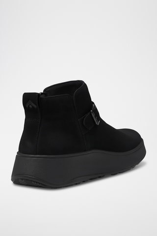 Bottines plateformes en cuir suédé F-Mode Suede Flatform - Noir