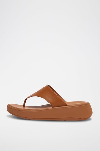 Tongs en cuir F-Mode - Camel