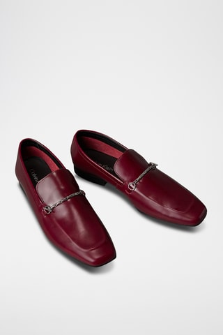 Mocassins en cuir - Bordeaux