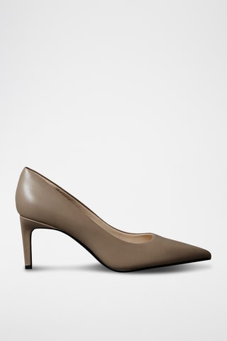 Escarpins en cuir - Taupe