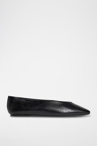 Ballerines en cuir de chèvre - Noir