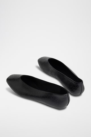 Ballerines en cuir de chèvre - Noir