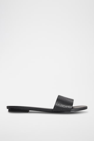 Mules en cuir nappa - Noir