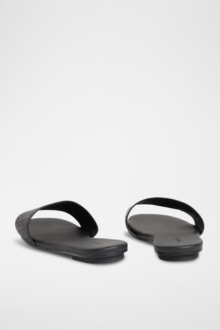 Mules en cuir nappa - Noir