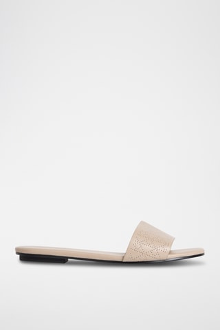 Mules en cuir nappa - Beige