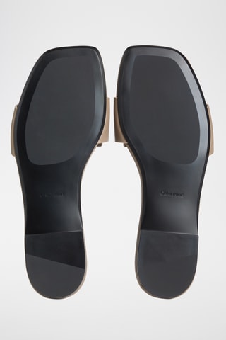 Mules en cuir - Taupe