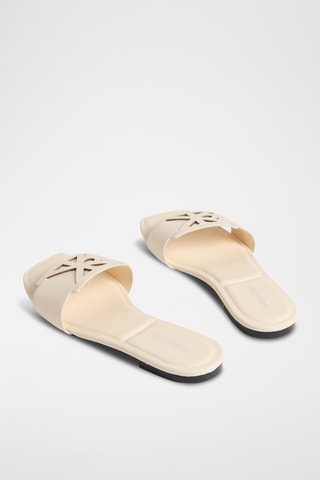 Mules en cuir - Jaune