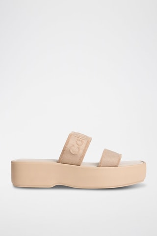 Mules plateformes - Gris