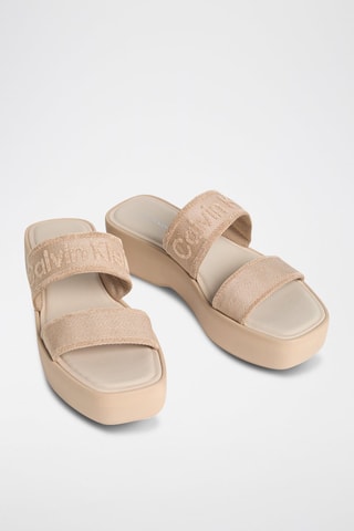 Mules plateformes - Gris