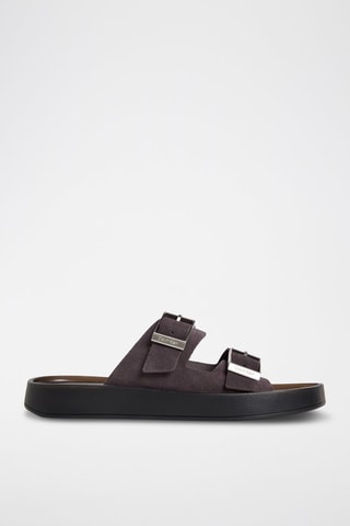 Mules en nubuck - Marron