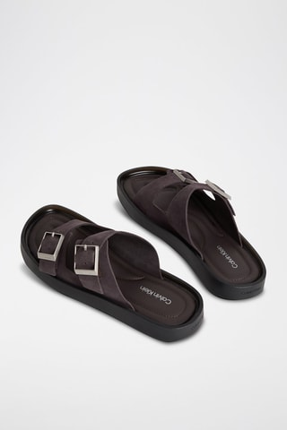 Mules en nubuck - Marron