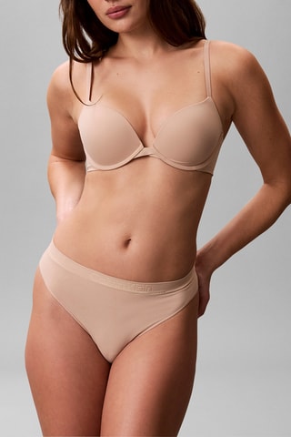 3 strings - Bleu marine et beige