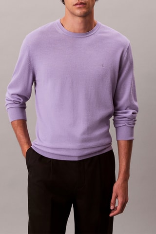 Pull en mérinos - Violet clair