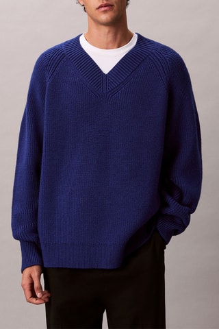 Pull en laine - Bleu marine