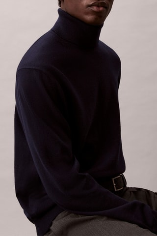Pull en laine - Bleu marine