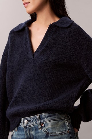 Pull en laine - Bleu marine