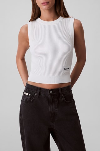 Pull sans manches - Blanc