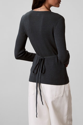 Gilet portefeuille en lin - Bleu foncé