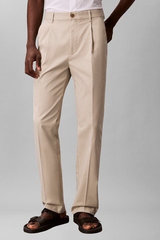 Pantalon straight - Marron clair