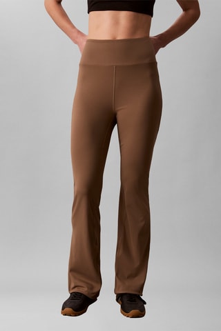 Pantalon taille haute - Marron clair