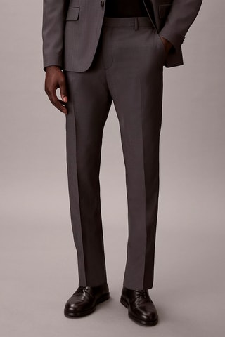 Pantalon slim en laine - Gris