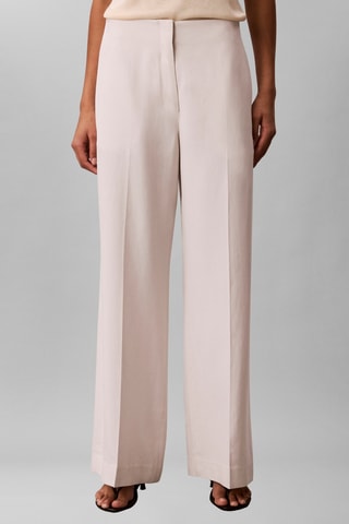Pantalon relaxed taille haute - Ecru