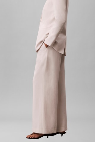 Pantalon relaxed taille haute - Ecru