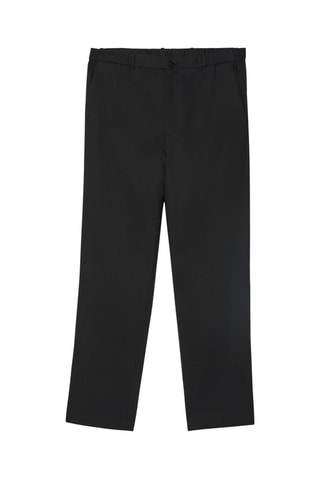 Pantalon tapered en lin - Noir