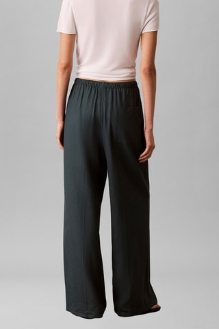 Pantalon en lin - Bleu nuit