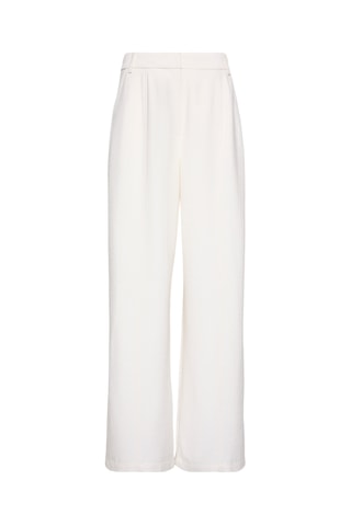 Pantalon straight taille haute - Blanc cassé