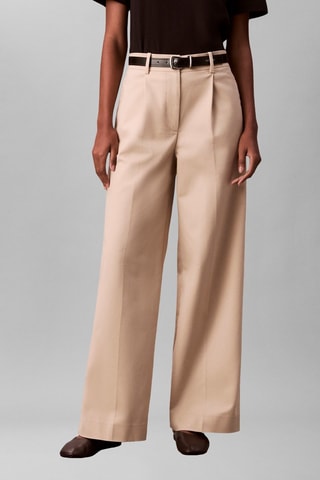 Pantaloni wide legs - Kaki