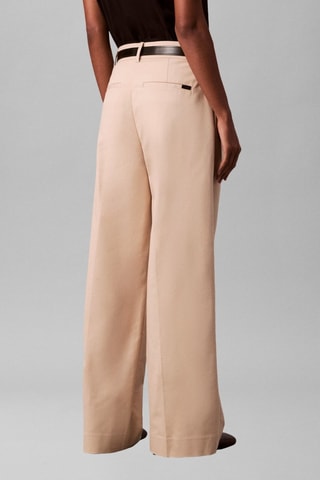 Pantaloni wide legs - Kaki