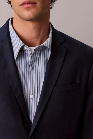 Veste en lin - Bleu foncé