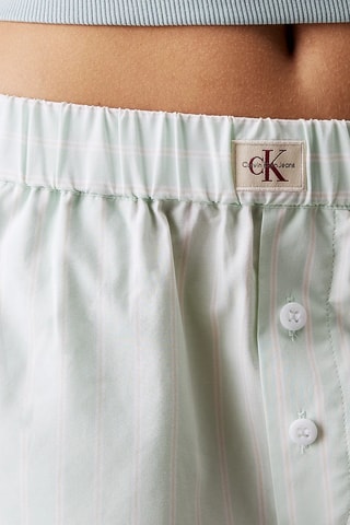 Short de pyjama en coton biologique - Vert d’eau
