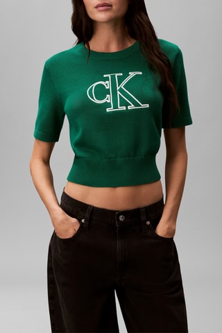 Crop top - Vert foncé