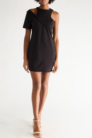 Robe droite asymétrique - Noir