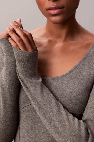 Robe midi - Gris chiné