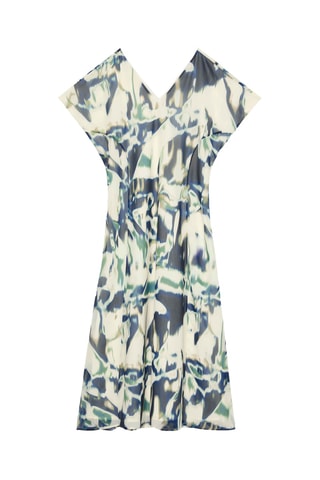 Robe droite - Blanc et gris foncé