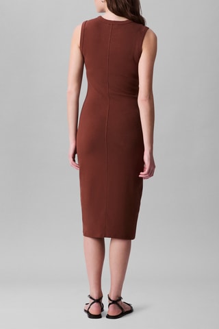 Robe midi - Marron