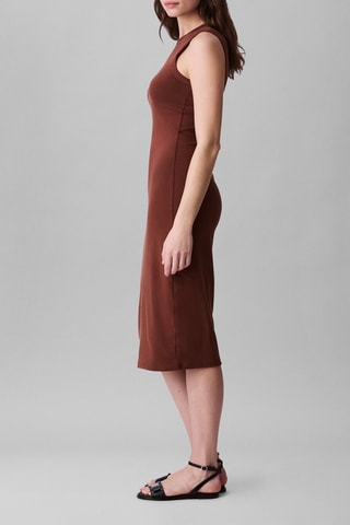 Robe midi - Marron