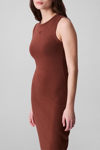 Robe midi - Marron
