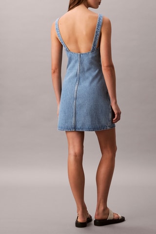 Robe droite en jean - Bleu