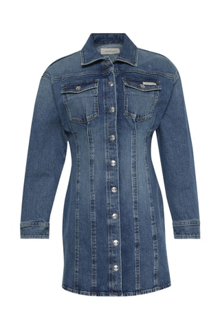Robe chemise en jean - Bleu foncé